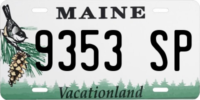 ME license plate 9353SP