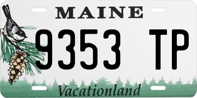 ME license plate 9353TP