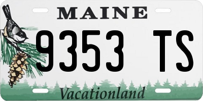 ME license plate 9353TS