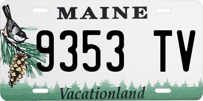 ME license plate 9353TV