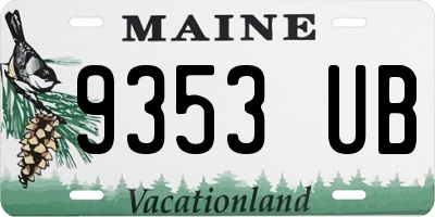 ME license plate 9353UB