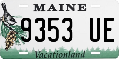 ME license plate 9353UE
