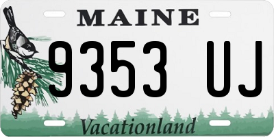 ME license plate 9353UJ