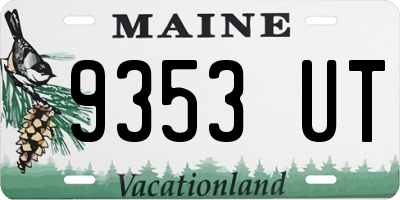 ME license plate 9353UT