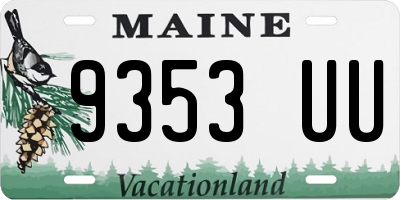 ME license plate 9353UU