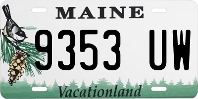 ME license plate 9353UW