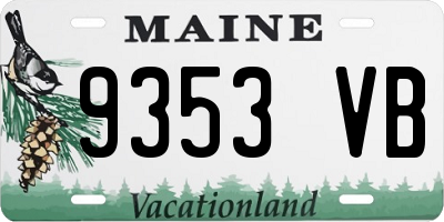 ME license plate 9353VB
