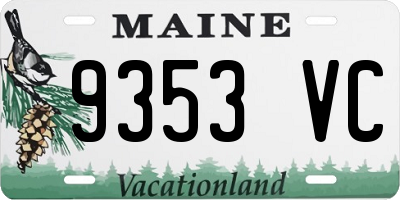 ME license plate 9353VC