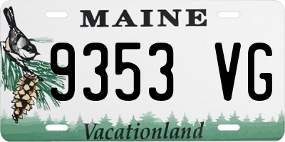 ME license plate 9353VG