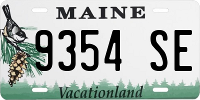 ME license plate 9354SE