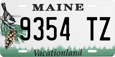 ME license plate 9354TZ