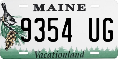 ME license plate 9354UG