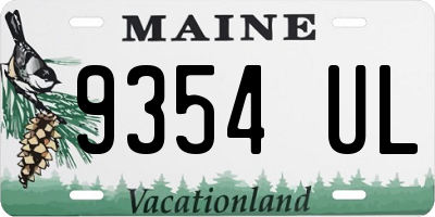 ME license plate 9354UL