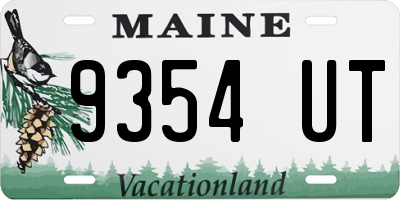 ME license plate 9354UT