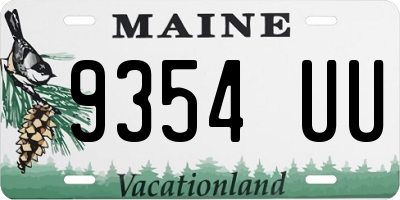 ME license plate 9354UU