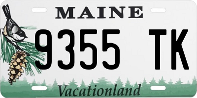 ME license plate 9355TK