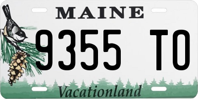 ME license plate 9355TO