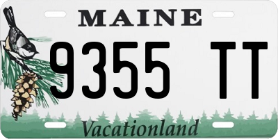 ME license plate 9355TT