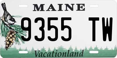 ME license plate 9355TW