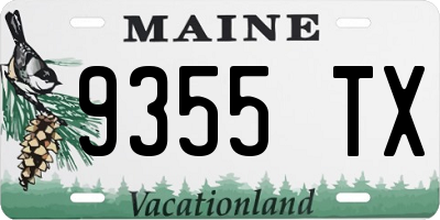 ME license plate 9355TX