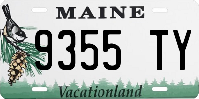 ME license plate 9355TY