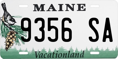 ME license plate 9356SA