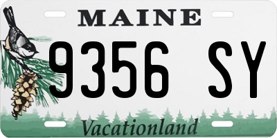 ME license plate 9356SY