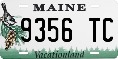 ME license plate 9356TC