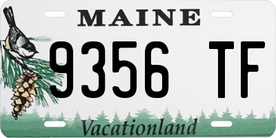 ME license plate 9356TF