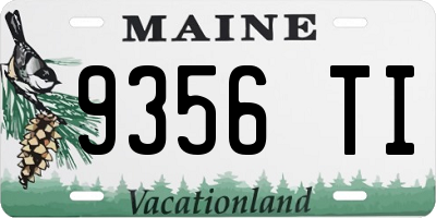 ME license plate 9356TI