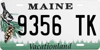 ME license plate 9356TK