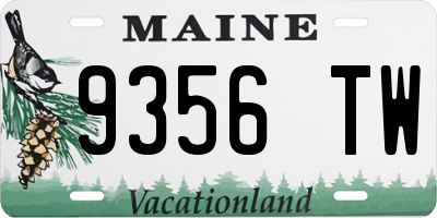 ME license plate 9356TW
