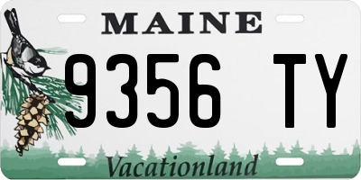ME license plate 9356TY
