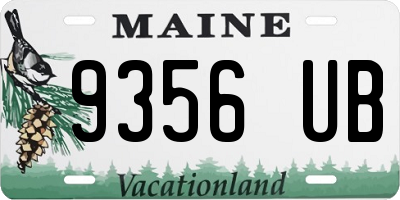 ME license plate 9356UB