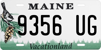 ME license plate 9356UG