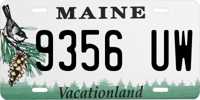 ME license plate 9356UW