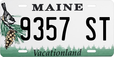 ME license plate 9357ST