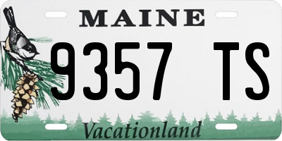 ME license plate 9357TS