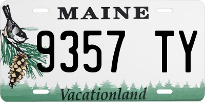 ME license plate 9357TY