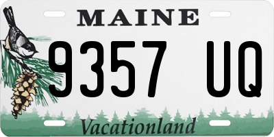 ME license plate 9357UQ