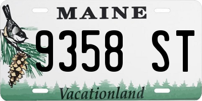 ME license plate 9358ST