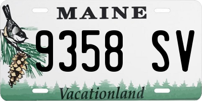 ME license plate 9358SV