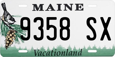 ME license plate 9358SX
