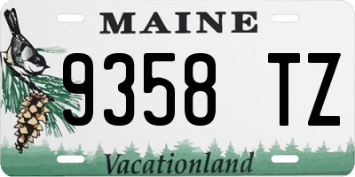 ME license plate 9358TZ