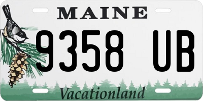 ME license plate 9358UB