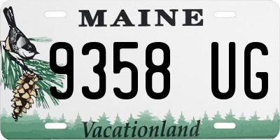 ME license plate 9358UG