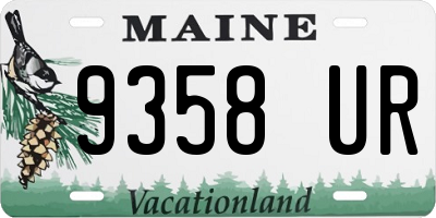 ME license plate 9358UR