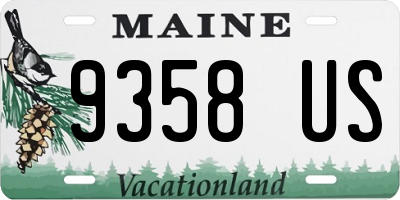 ME license plate 9358US