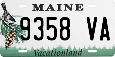 ME license plate 9358VA