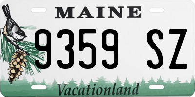 ME license plate 9359SZ